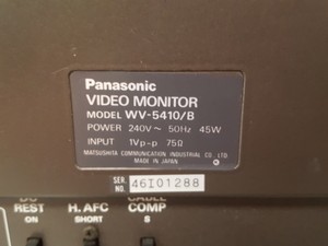 Thumbnail image of Panasonic WV-5410/B CCTV Video Monitor 