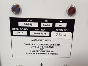 Thumbnail image of LKB BROMMA 2016 Vacugene Vacuum Blotting Pump Lab