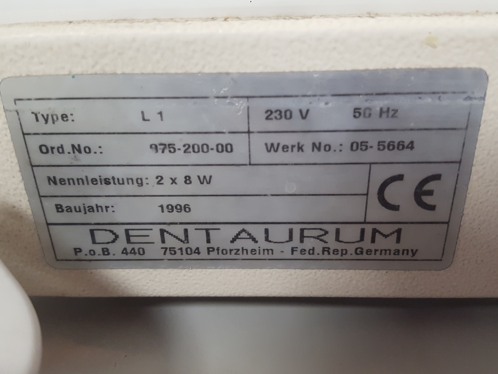 Image of X-Ray Viewing Light Box Dentaurum Type L1 Lab