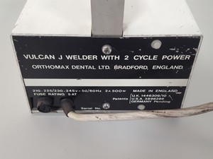 Thumbnail image of Orthomax Vulcan J Welder With 2 Cycler Power Dental - Spares Repairs