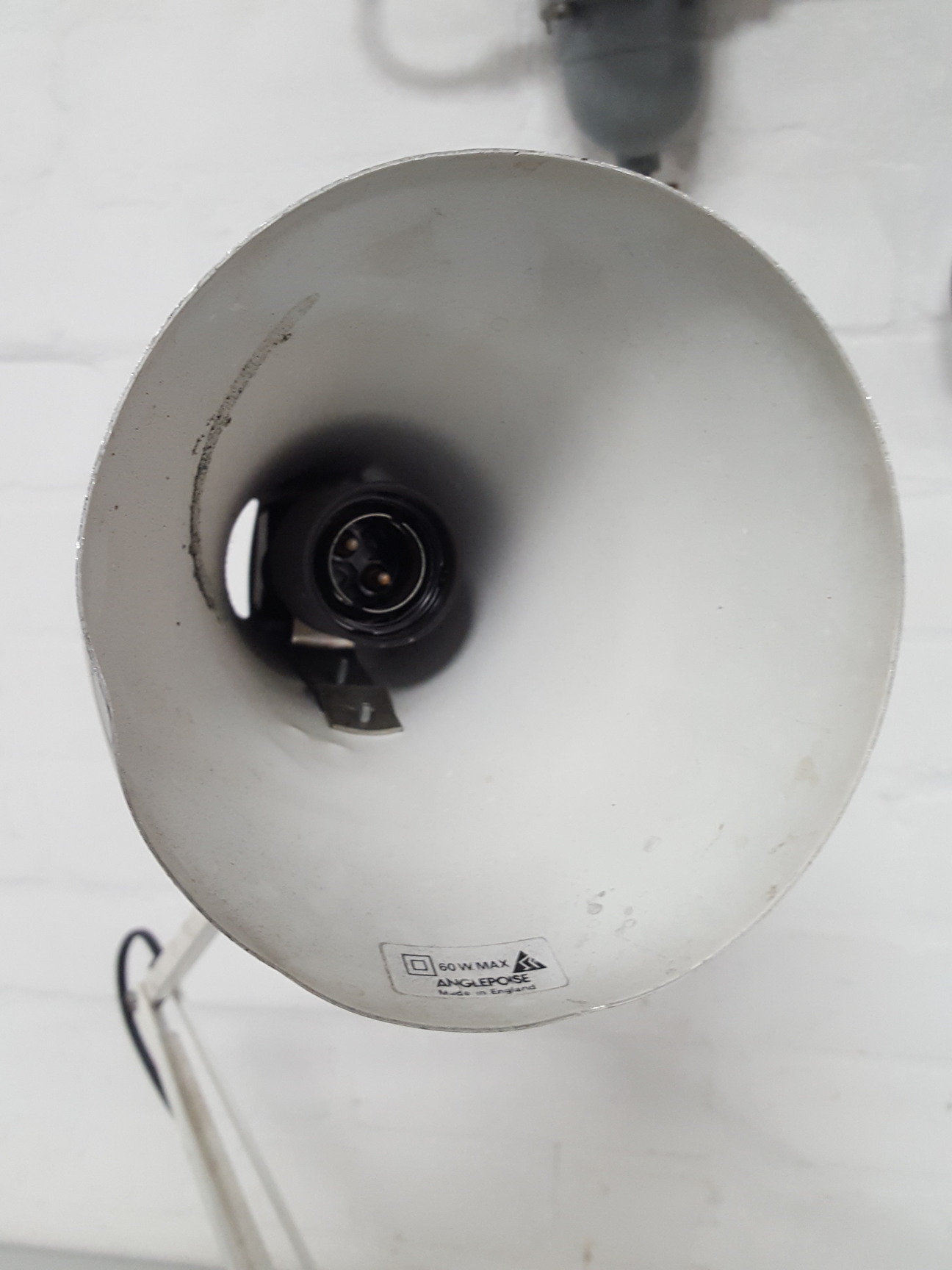 Image of Anglepoise White Flexible-Arm Office Desk Lamp Upcycle