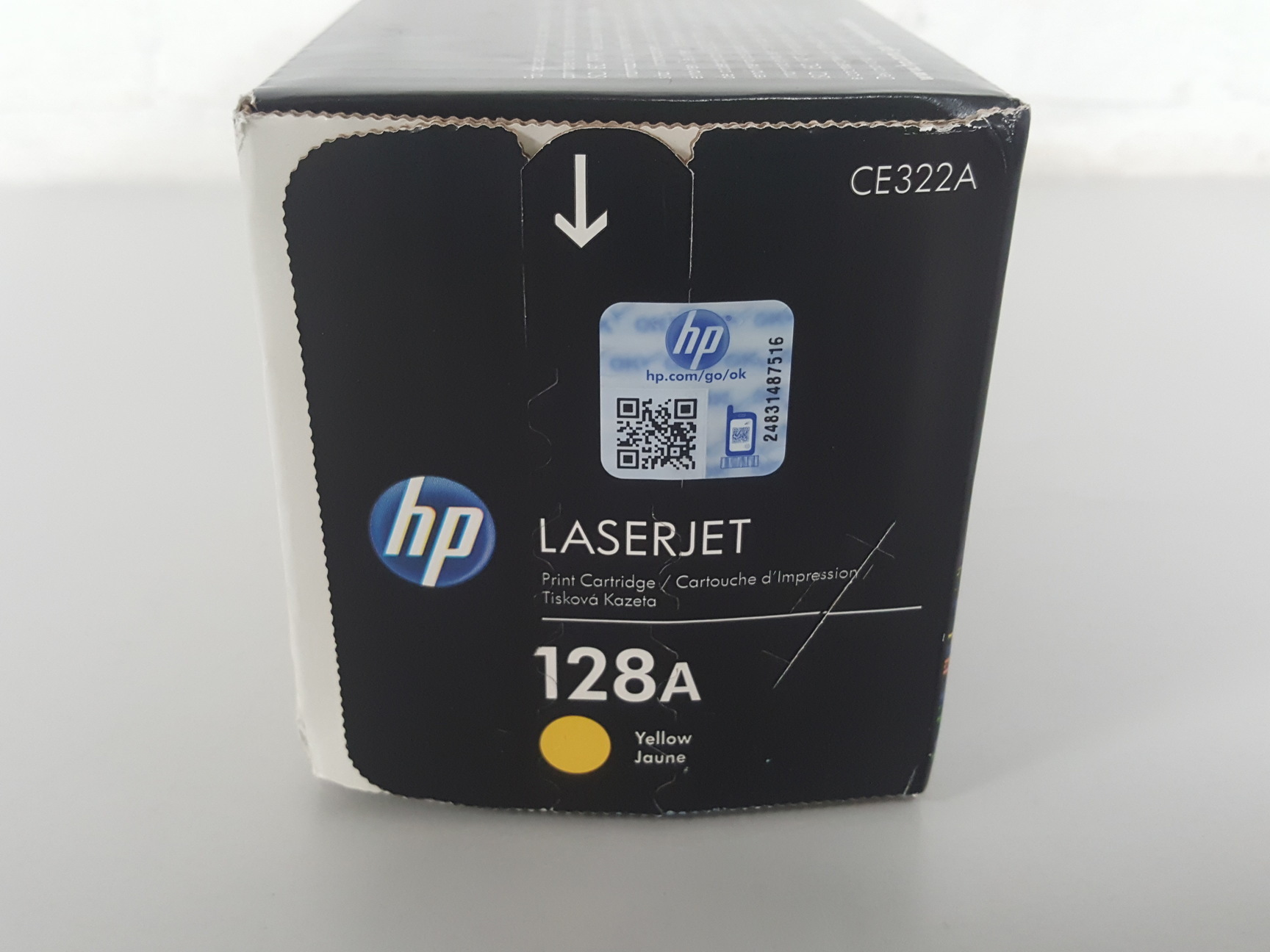 Image of Genuine HP LaserJet 128A CE322A Yellow Printer Toner Cartridge 