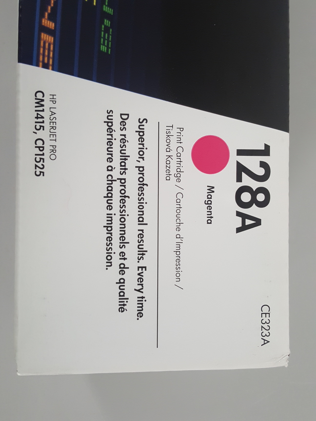 Image of Genuine HP LaserJet 128A CE323A Magenta Printer Toner Cartridge 