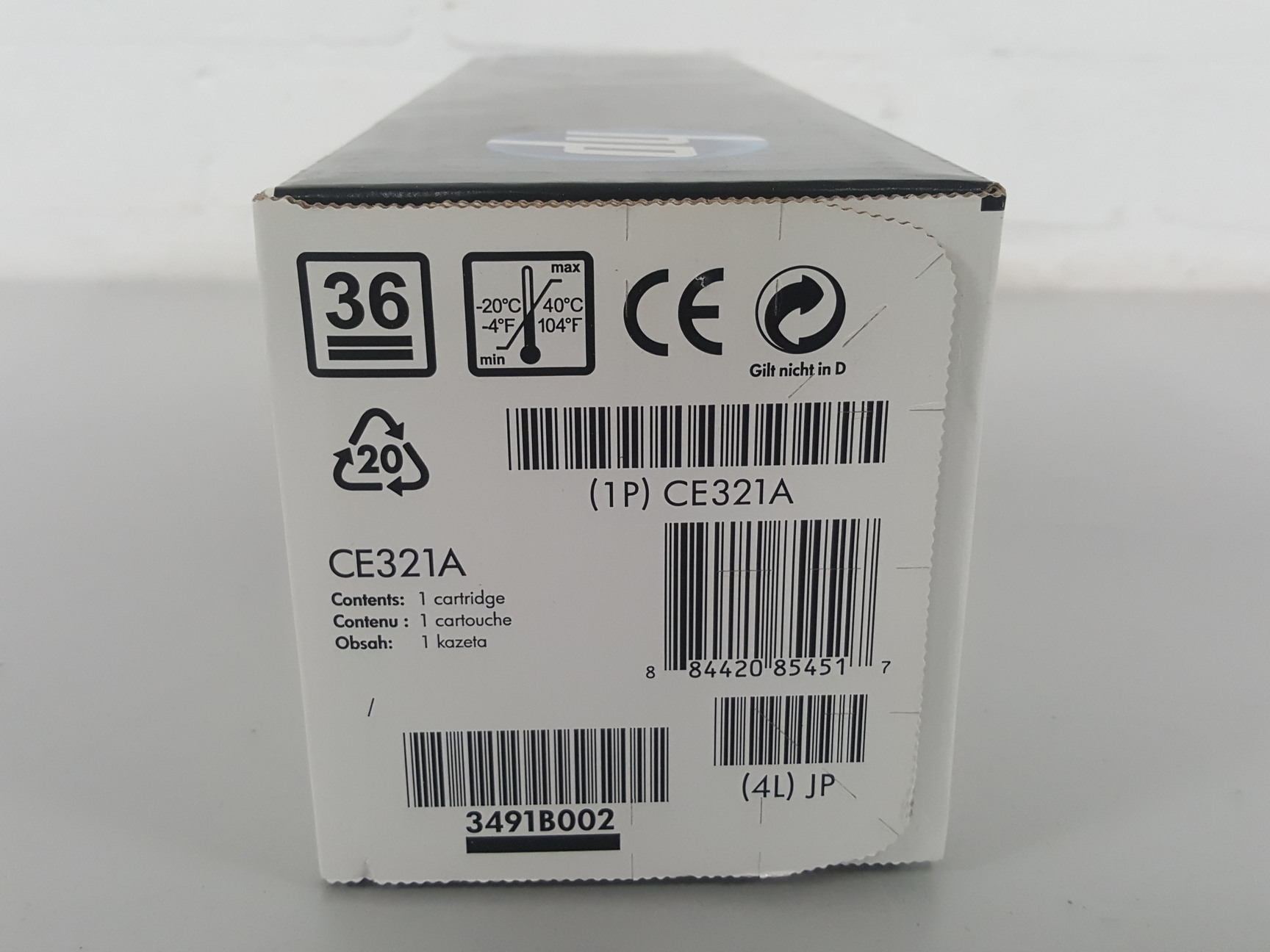 Image of Genuine HP LaserJet 128A CE321A Cyan Printer Toner Cartridge 