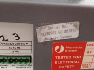 Thumbnail image of Pharmacia Biotech FPLC 1x UV-M II Detector, 2x P-500 Pumps, 1x Frac-100, Lab
