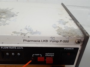 Thumbnail image of Pharmacia Biotech FPLC 1x UV-M II Detector, 2x P-500 Pumps, 1x Frac-100, Lab
