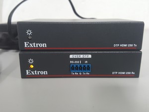 Thumbnail image of 2x Extron DTP HDMI 230 Tx & DTP HDMI 230 Rx. Includes 1 x PSU & IEC cable