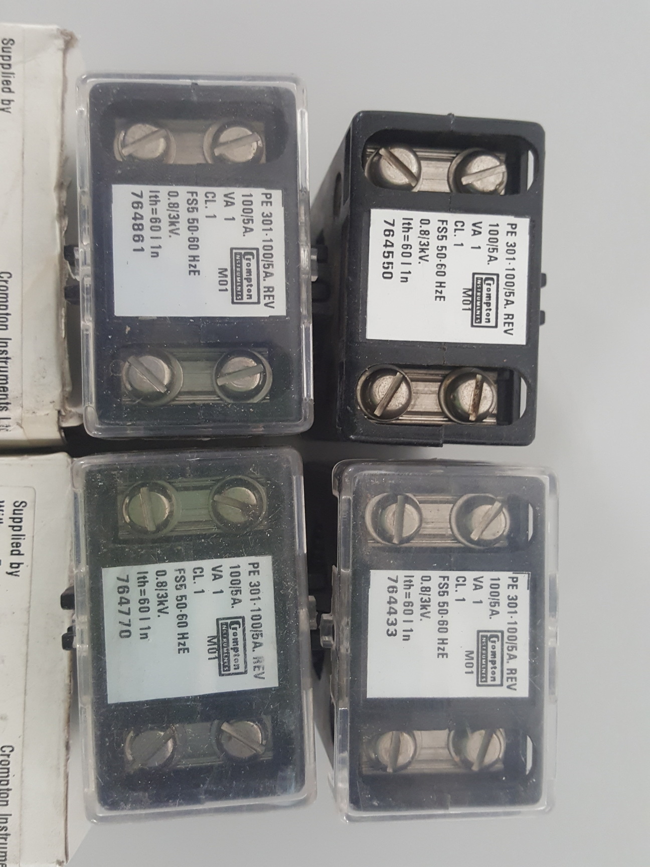 Image of 12x Crompton PE-301 100/5A Transformers