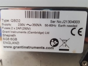 Thumbnail image of 2x Grant QBD2 Dry Heater Block Lab - Spares Repairs