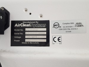 Thumbnail image of AirClean Systems 600 PCR Workstation AC632LEUVC Laminar Flow Clean Air Cabinet