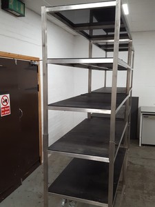 Thumbnail image of 2 Bay Stainless Steel Racking With Boards 155w x 61d x 235h Per Bay