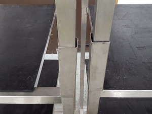 Thumbnail image of 2 Bay Stainless Steel Racking With Boards 155w x 61d x 235h Per Bay