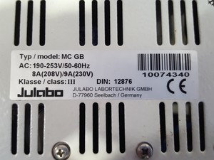Thumbnail image of Julabo MC Immersion Heating Water Bath Circulator Lab 