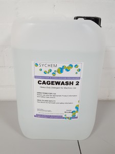 Thumbnail image of 17x Sychem Cagewash-2 Detergent Bottles (10 Litre) Heavy Duty Machine Wash Lab