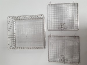 Thumbnail image of 7 x Stainless Steel Baskets & Trays for Laboratory Dishwasher Various Sizes Lab