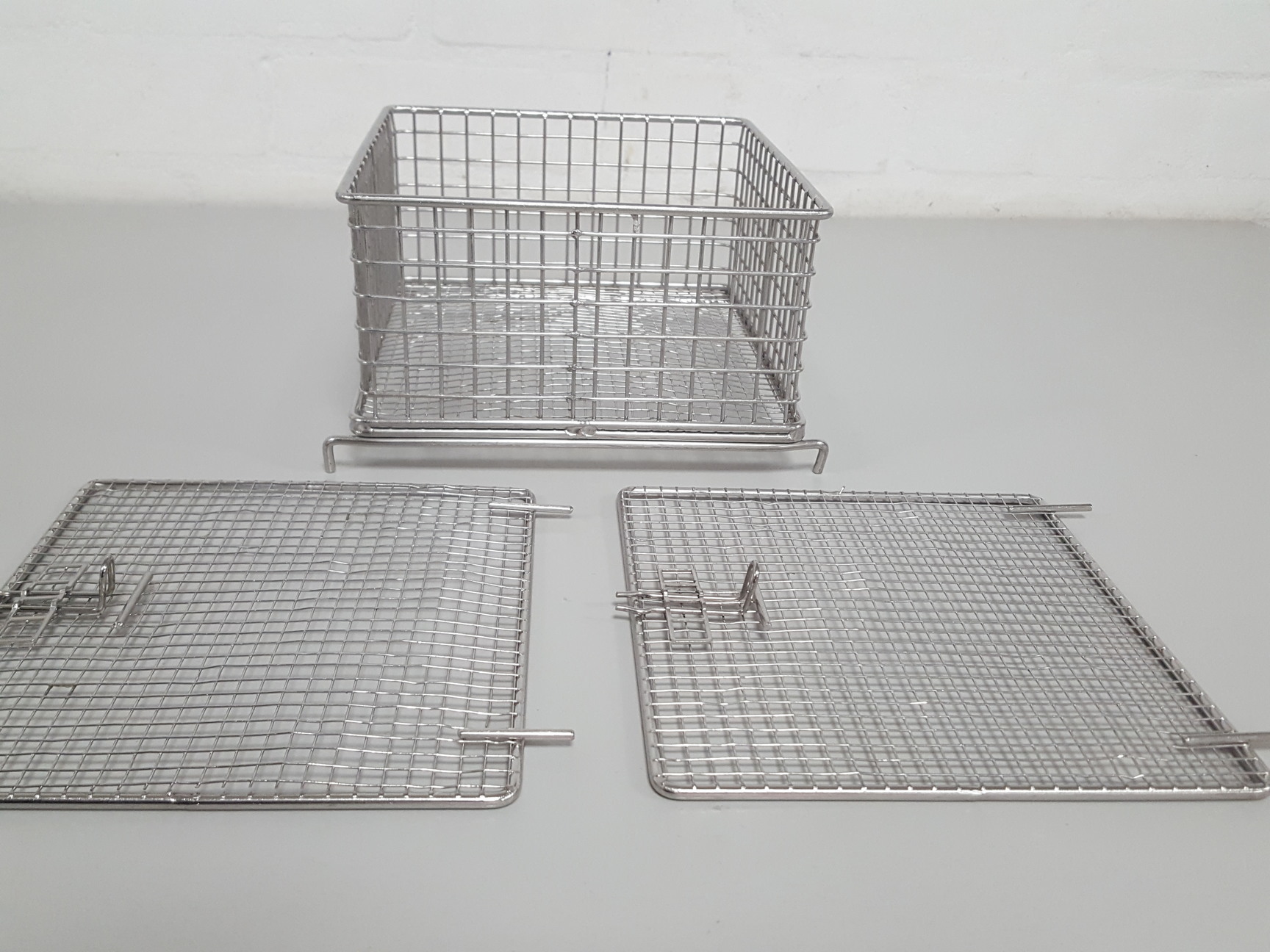 Image of 7 x Stainless Steel Baskets & Trays for Laboratory Dishwasher Various Sizes Lab