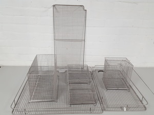 Thumbnail image of 7 x Stainless Steel Baskets & Trays for Laboratory Dishwasher Various Sizes Lab