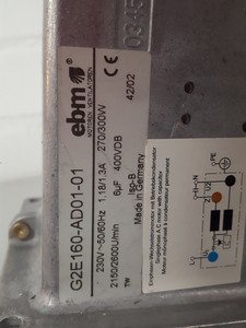 Thumbnail image of 2x EBM G2E160-AD01-01 AC Centrifugal Fan Extractor Fume Vent Lab