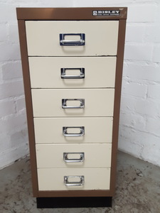 Thumbnail image of Bisley 6 Drawer Office Filing Cabinet Workshop Small Parts Office Metal