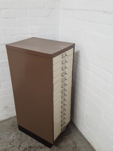 Thumbnail image of Bisley 15 Drawer Office Filing Cabinet Workshop Small Parts Office Metal