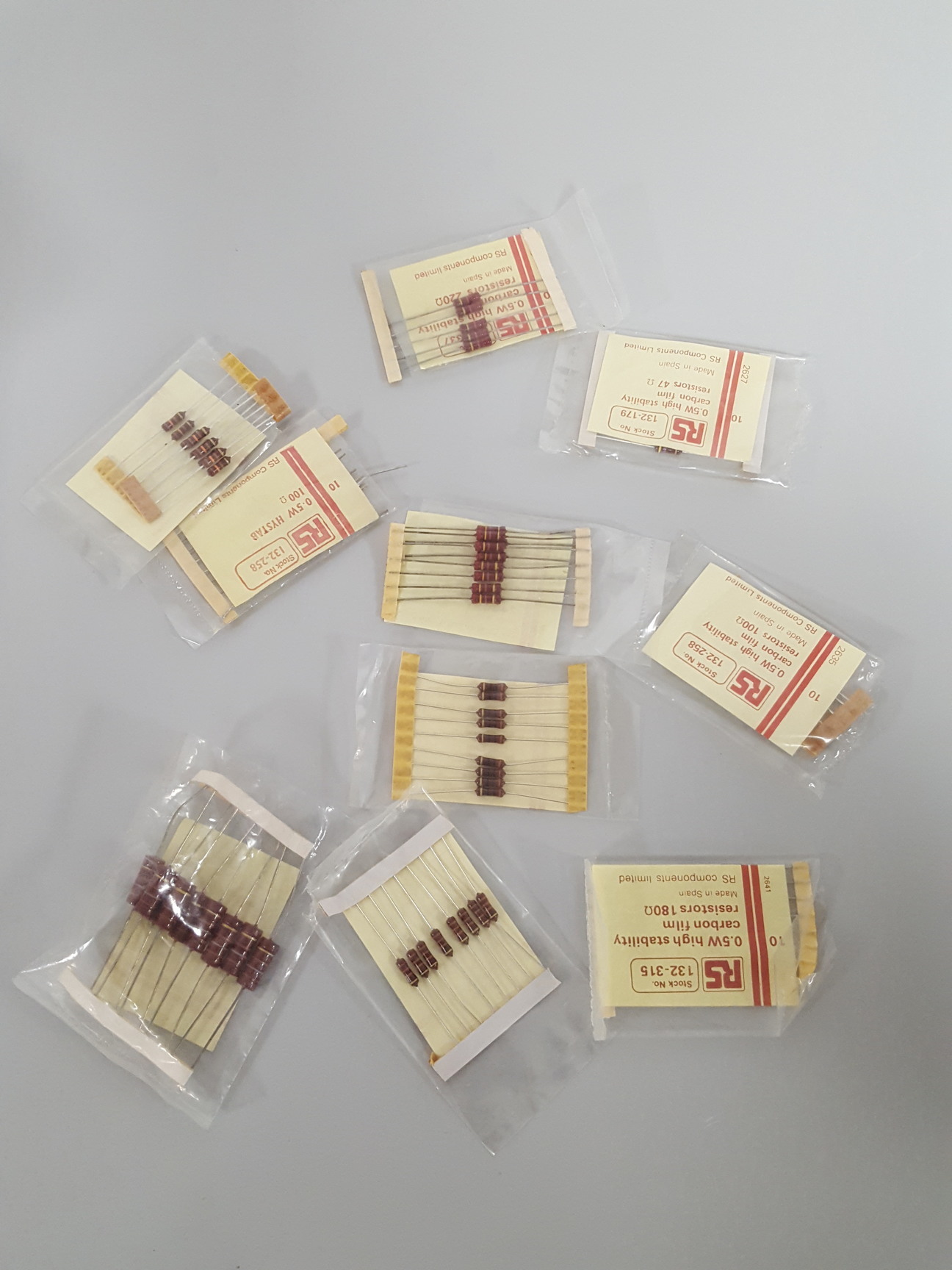 Image of Lot of 25x Vintage RS Brand New Resistors Electronics