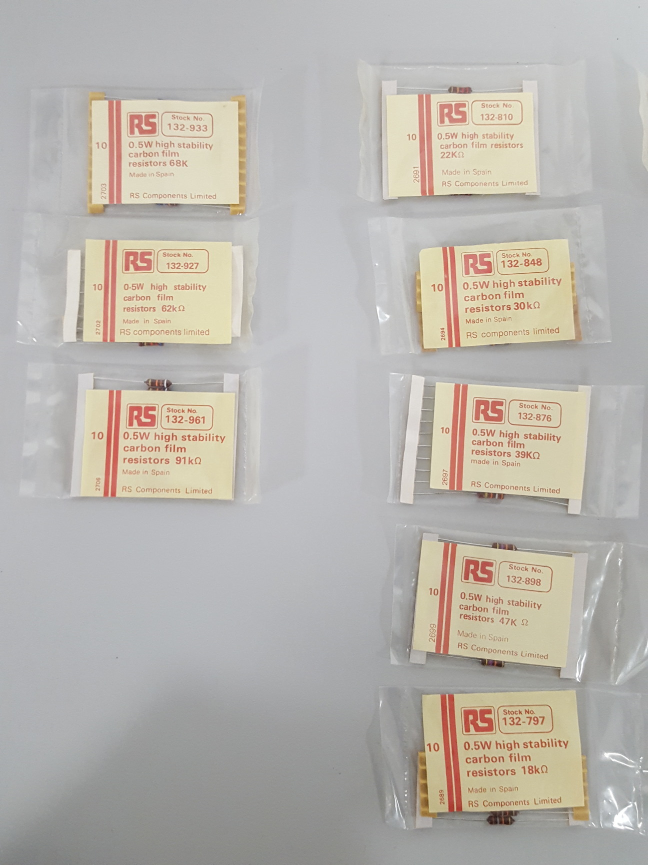 Image of 19x RS Components Resistors Electronics