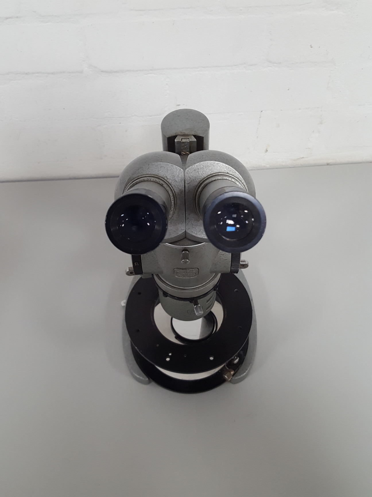 Vintage Carl Zeiss Binocular Mirror Microscope Lab+ Vickers Eyepieces