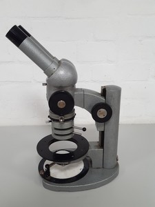 Thumbnail image of Vintage Carl Zeiss Binocular Mirror Microscope Lab+ Vickers Eyepieces HWF 10X.