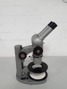 Thumbnail image of Vintage Carl Zeiss Binocular Mirror Microscope Lab+ Vickers Eyepieces HWF 10X.