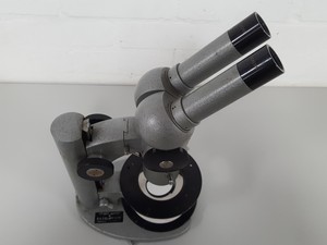 Thumbnail image of Vintage Carl Zeiss Binocular Mirror Microscope Lab+ Vickers Eyepieces HWF 10X.