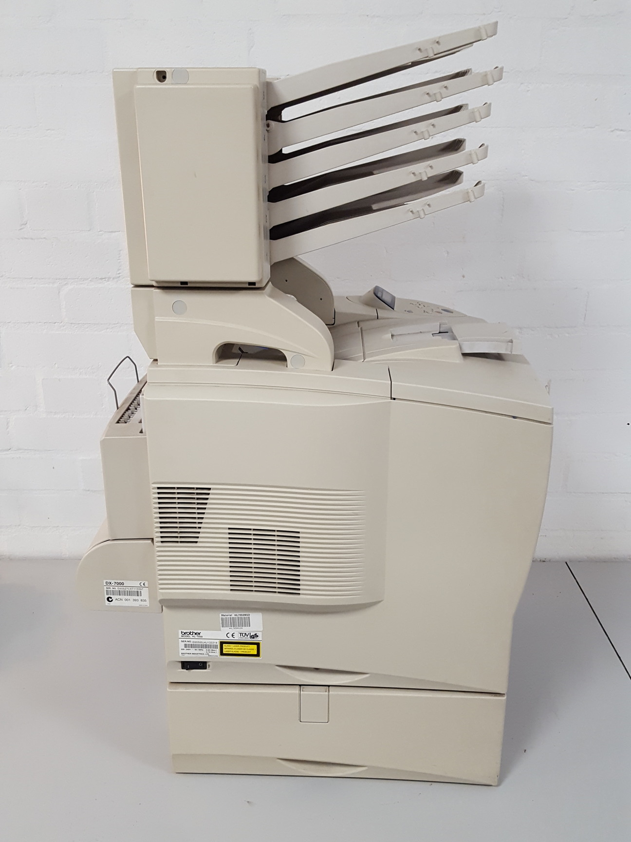 Image of Brother HL-7050 A4 Mono Laser Printer + MX-7000 Mailbox Unit 5 Bin Sorter