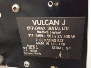 Thumbnail image of Orthomax Dental Vulcan JT Dentistry Welder Spares/Repair Lab Equipment