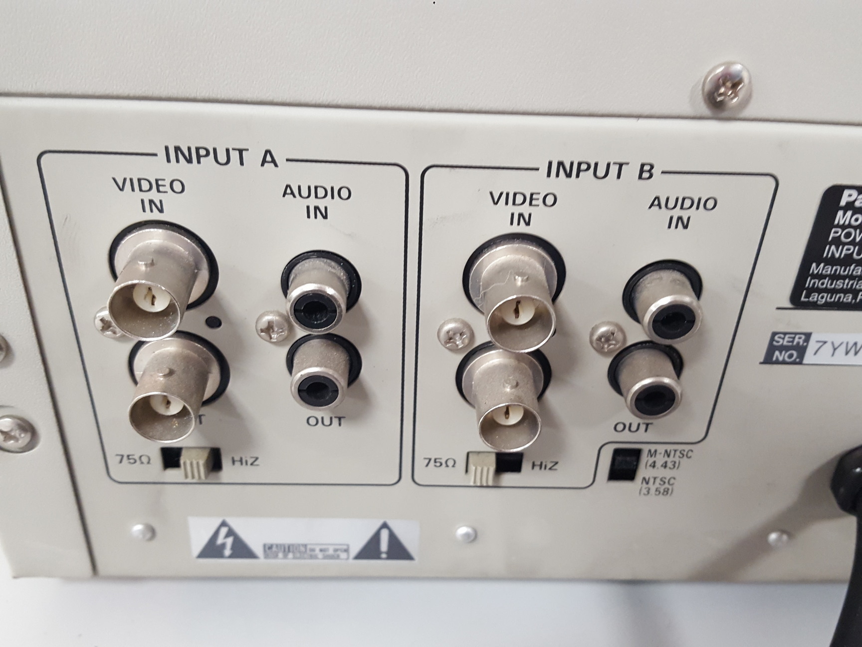 Image of Panasonic WV-CM1000/B Black & White CRT Monitor Video Input 