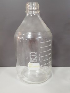 Thumbnail image of 14x Pyrex Lab Glassware Flat Bottomed Measuring Flasks, Boiling Flask, Duran Lab