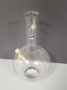 Thumbnail image of 14x Pyrex Lab Glassware Flat Bottomed Measuring Flasks, Boiling Flask, Duran Lab