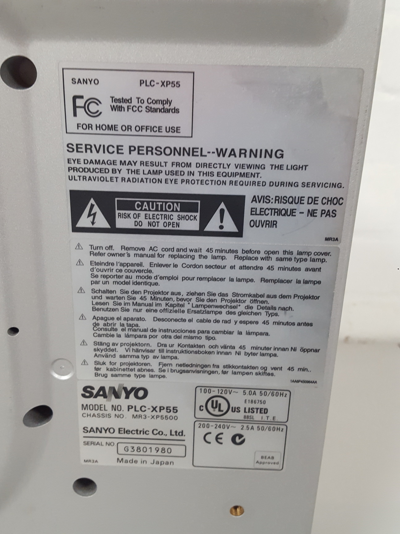 Image of Sanyo Pro xtraX Multiverse Projector PLC-XP55