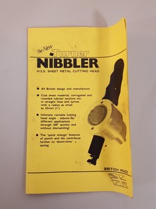 Thumbnail image of Turner Nibbler H.S.S Sheet Metal Cutter Cutting Head