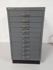 Thumbnail image of Bisley 10 Drawer Office Filing Cabinet Workshop Small Parts Office Metal