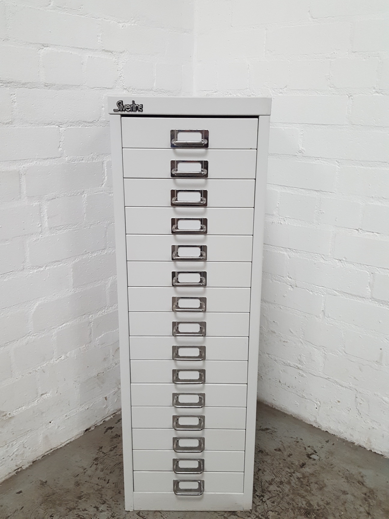 Image of Silverline 15 Drawer Office Filing Cabinet Office Grey