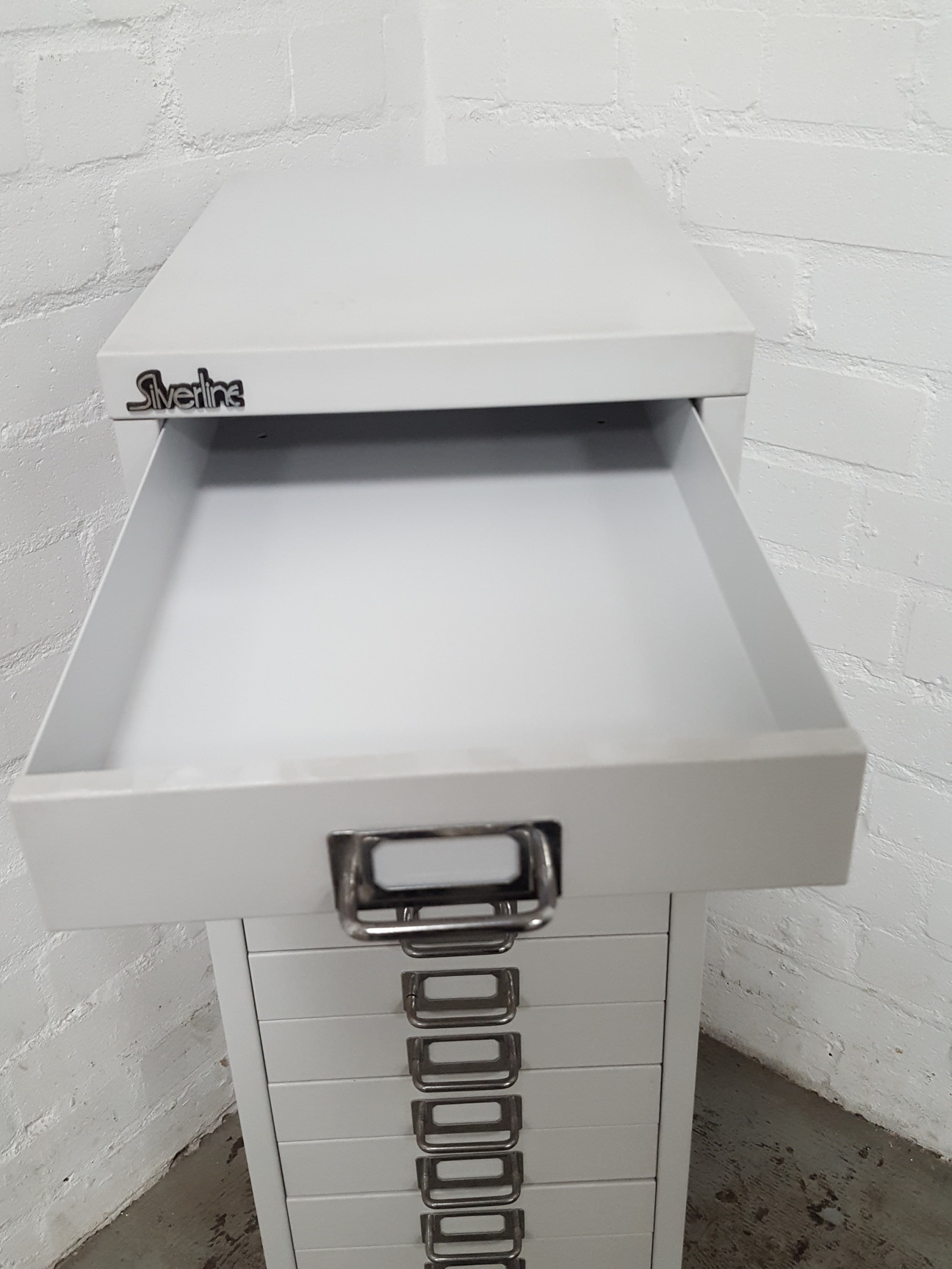 Image of Silverline 15 Drawer Office Filing Cabinet Office Grey