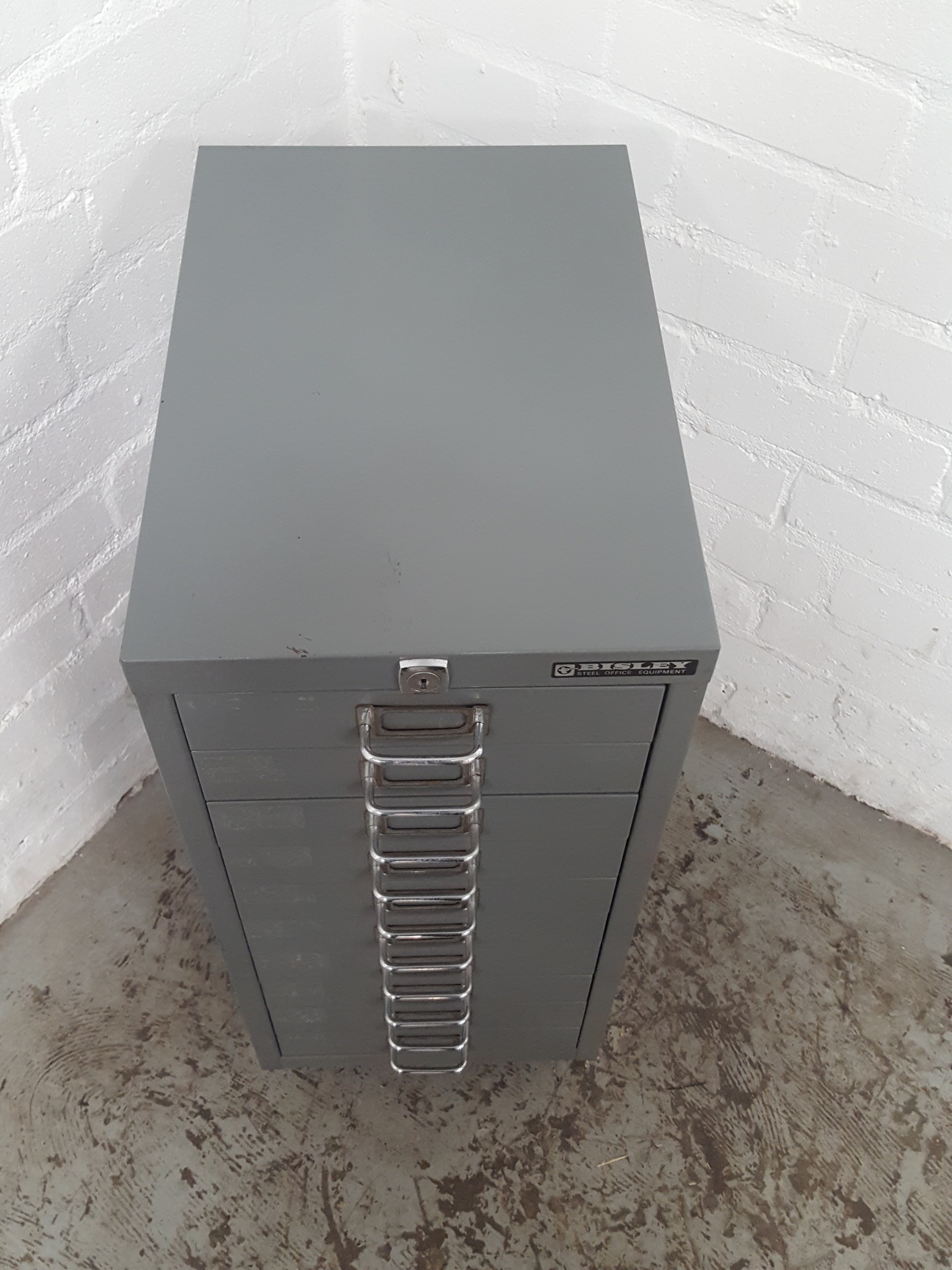 Image of Bisley 10 Drawer Office Filing Cabinet Workshop Small Parts Office Metal