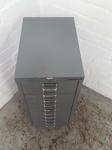 Thumbnail image of Bisley 10 Drawer Office Filing Cabinet Workshop Small Parts Office Metal