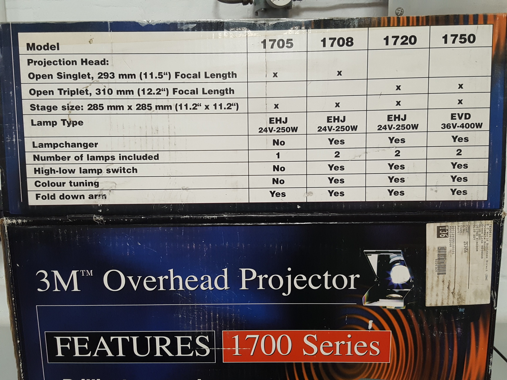 Image of 3M Model 1750 Acetate OHP Overhead Projector