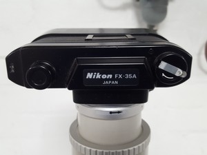 Thumbnail image of Micro Instruments Binocular Microscope + Nikon FX35A & HFX-II Camera Unit Lab