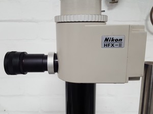 Thumbnail image of Micro Instruments Binocular Microscope + Nikon FX35A & HFX-II Camera Unit Lab