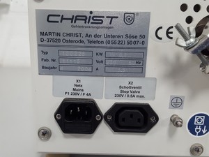 Thumbnail image of Christ RVC 2-25 Benchtop Centrifuge Microplate Rotor & Vacuubrand MZ2C Pump, Lab