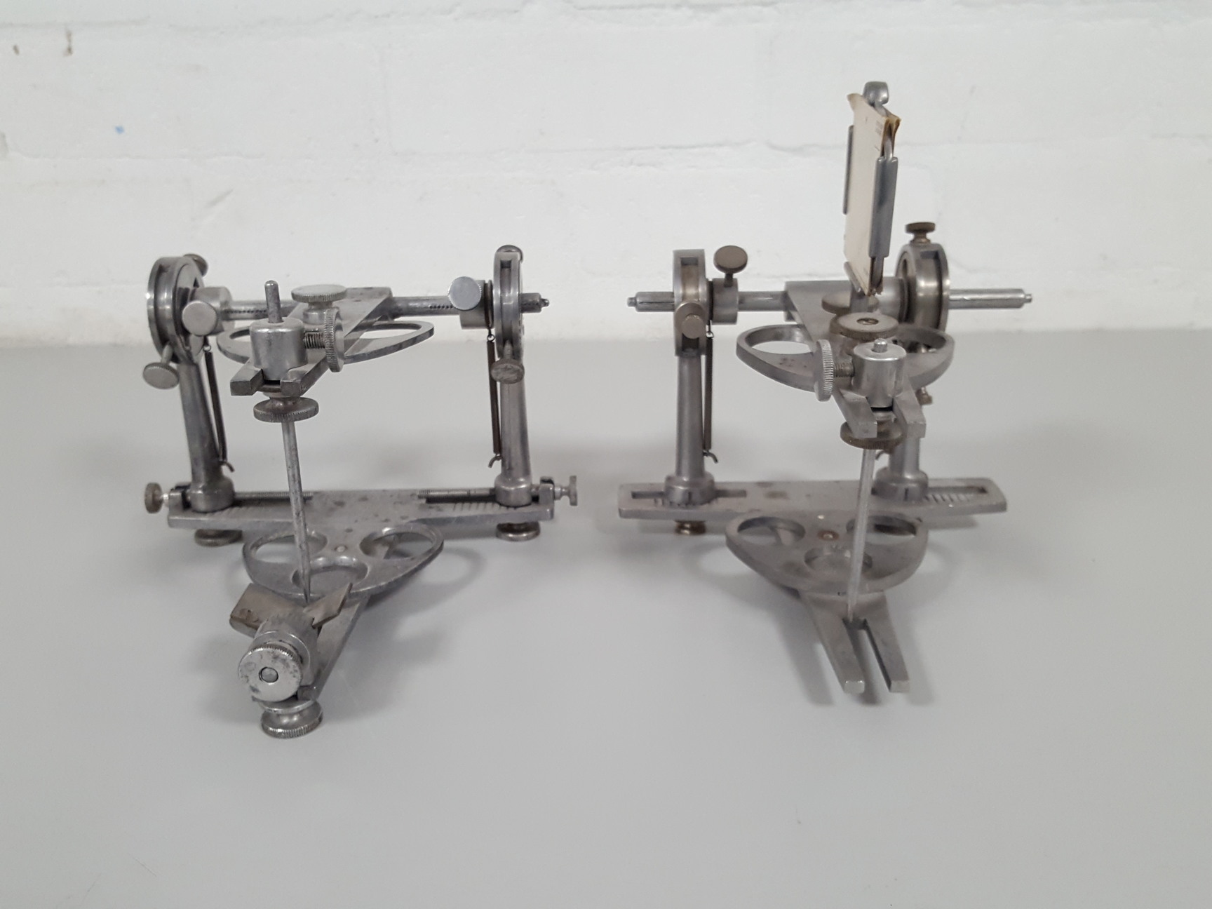 Image of 2x Vintage 1919 Wadsworth Dental Articulators No. 2 Lab Dentistry Upcycle