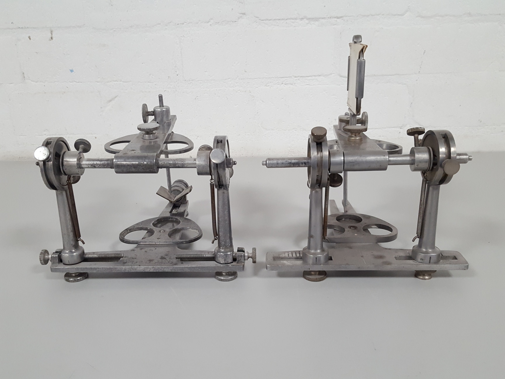 Image of 2x Vintage 1919 Wadsworth Dental Articulators No. 2 Lab Dentistry Upcycle