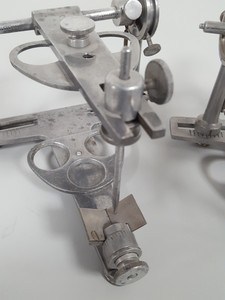 Thumbnail image of 2x Vintage 1919 Wadsworth Dental Articulators No. 2 Lab Dentistry Upcycle