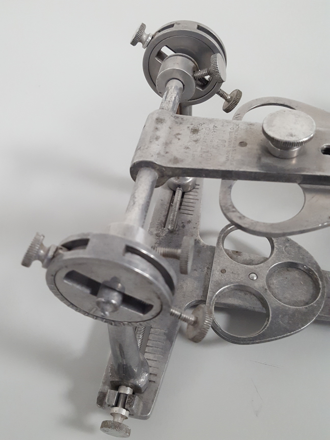 Image of 2x Vintage 1919 Wadsworth Dental Articulators No. 2 Lab Dentistry Upcycle